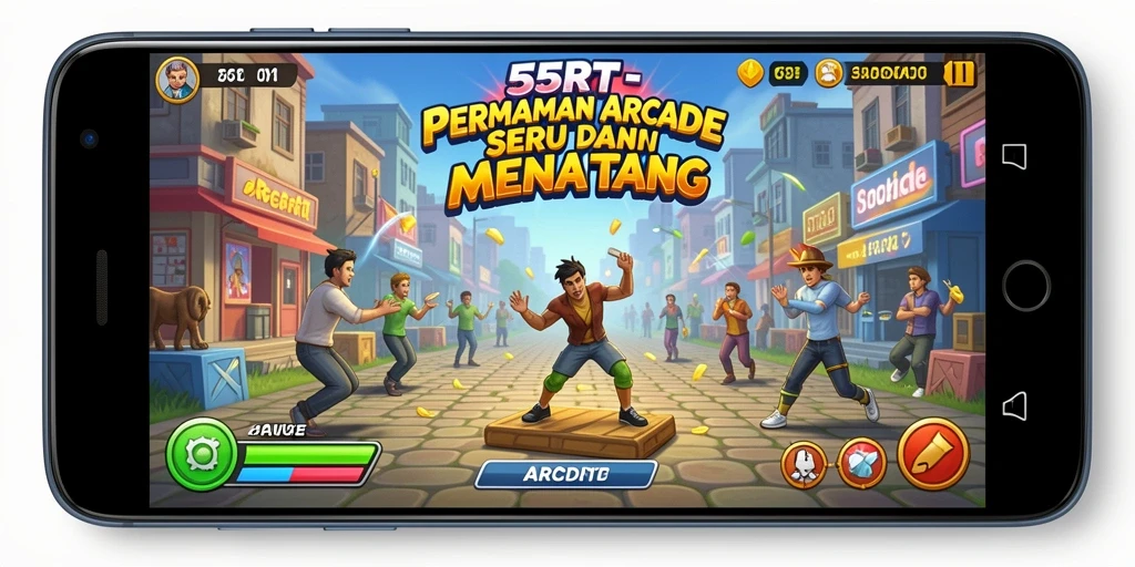 Antarmuka menarik dengan berbagai pilihan karakter dan level