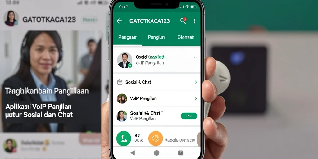 Tampilan antarmuka GATOTKACA123 untuk panggilan VoIP yang intuitif.