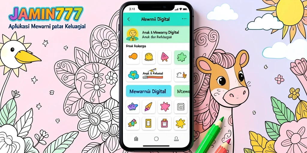 Antarmuka user-friendly untuk mewarnai digital yang menarik.