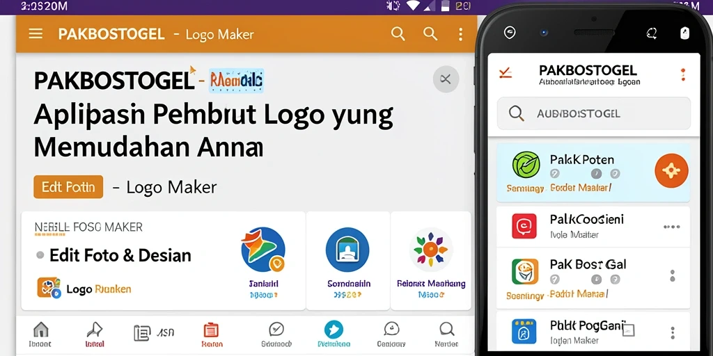 Antarmuka pengguna yang intuitif dalam PAKBOSTOGEL untuk membuat logo.