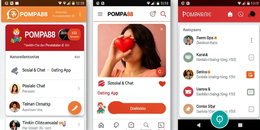 Antarmuka POMPA88 yang modern dan intuitif untuk kencan.
