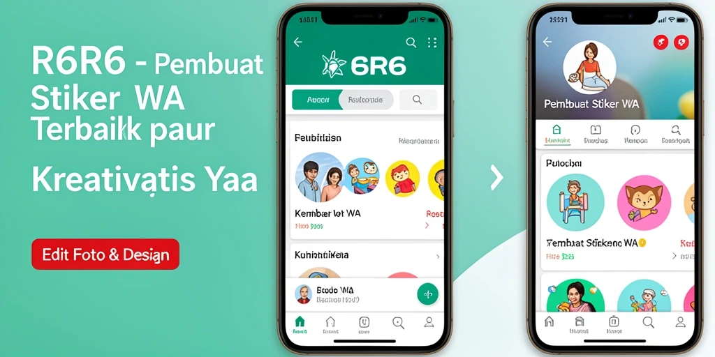Antarmuka R6R6 yang menarik untuk pembuatan stiker WA.