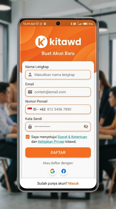 Panduan Lengkap Registrasi Akun Kitawd di Android